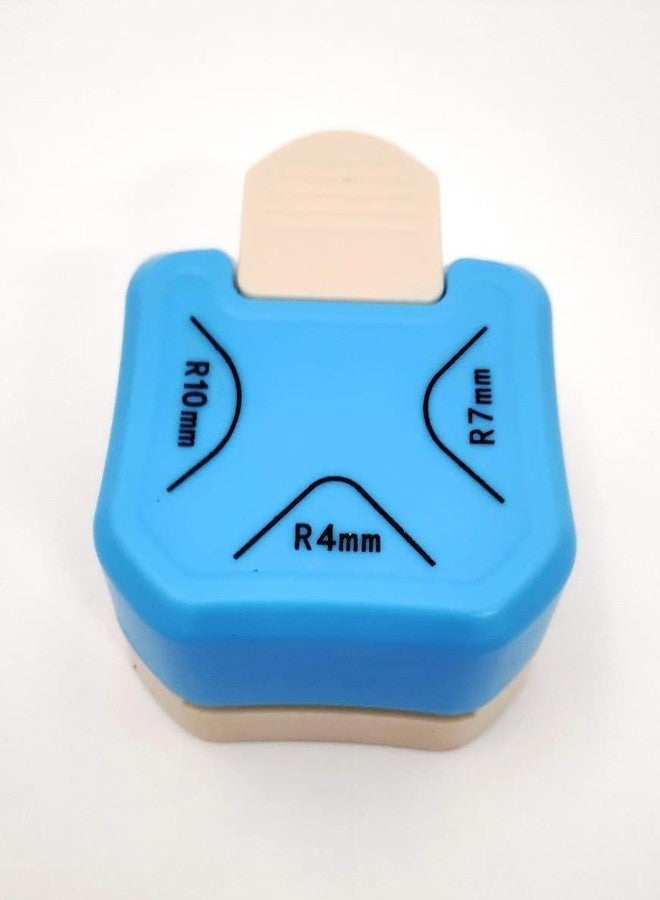 3A FEATURETAIL Featuretail 3 in 1 Paper Corner Rounder, Cutter for Crafts, Scrapbooking, Coupon, Label and Photo (Blue, 4MM, 7MM, 10MM 3 Way) - Image 1
